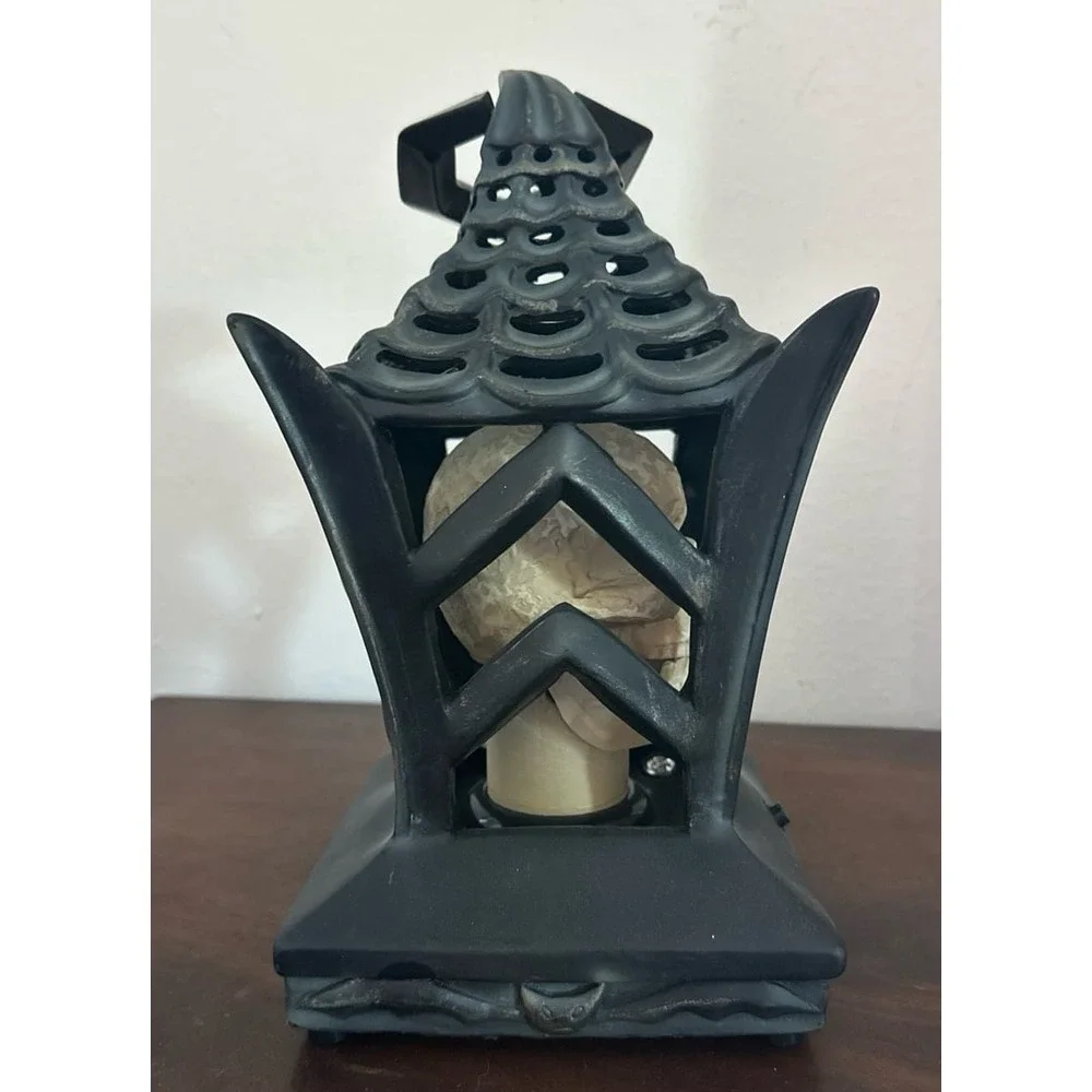TESTED ~ Vtg 90's Gemmy Animated Talking‎ Skull in Lantern HALLOWEEN ~ WORKS
